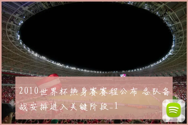 2010世界杯热身赛赛程公布 各队备战安排进入关键阶段_1